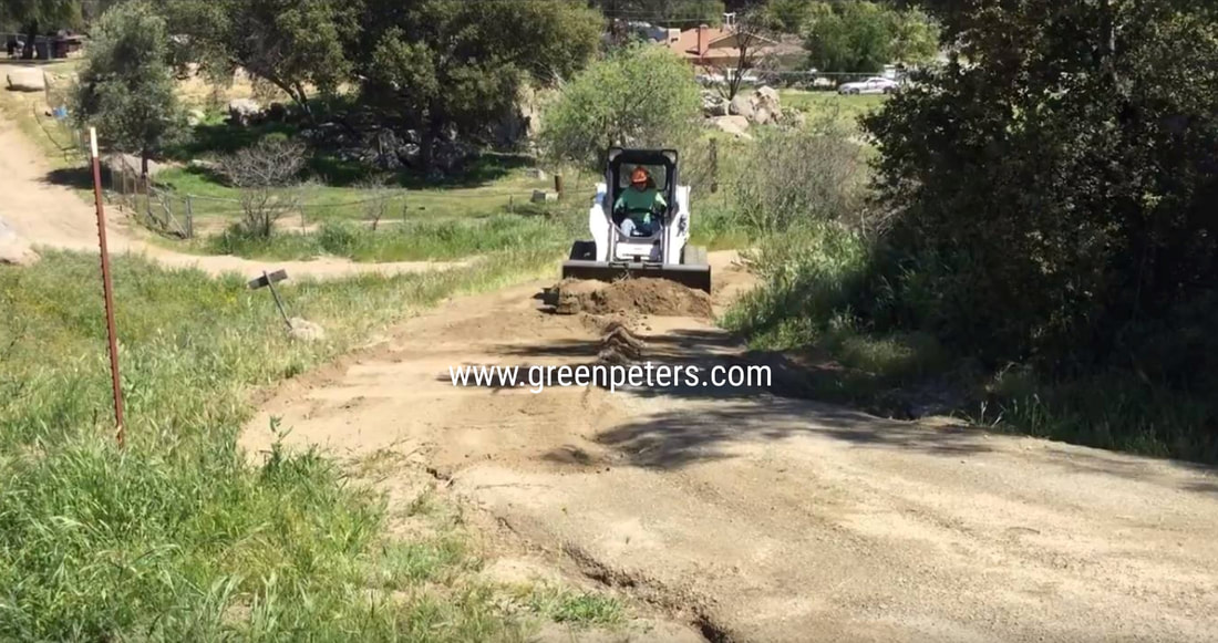 grading after the heavy rain in temecula ca
